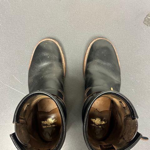 The Flat Head Engineer Boots in Black Japanese Cordovan Horsehide