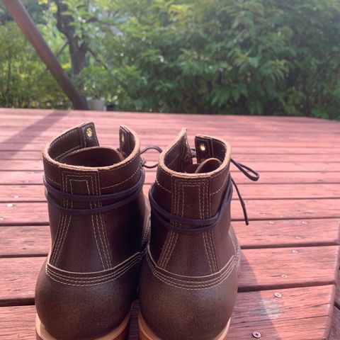 View photo of White's MP-Sherman Plain Toe in Horween Olive Waxed Flesh