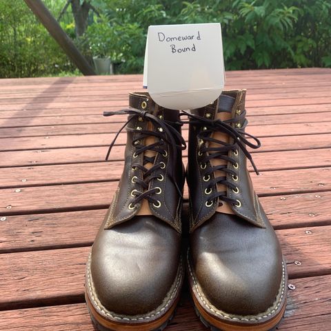 View photo of White's MP-Sherman Plain Toe in Horween Olive Waxed Flesh