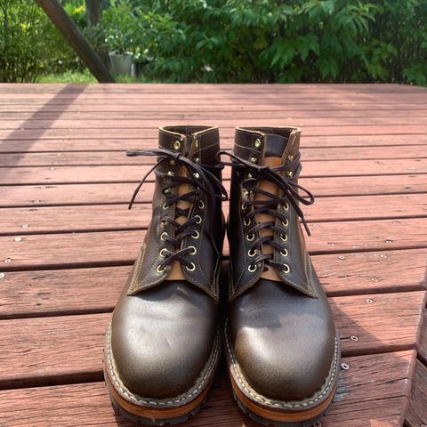 View photo of White's MP-Sherman Plain Toe in Horween Olive Waxed Flesh