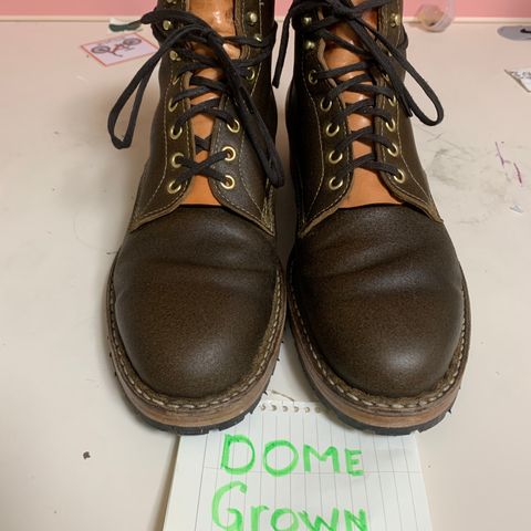 View photo of White's MP-Sherman Plain Toe in Horween Olive Waxed Flesh