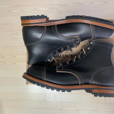 Truman Cap Toe Boot in Horween Black Waxed Flesh