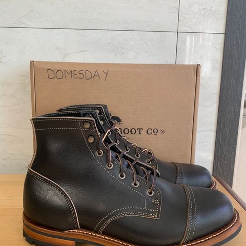 Truman Cap Toe Boot in Horween Black Waxed Flesh