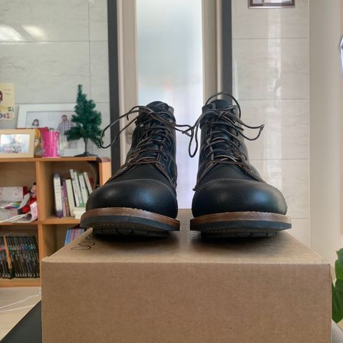 View photo of Truman Cap Toe Boot in Horween Black Waxed Flesh