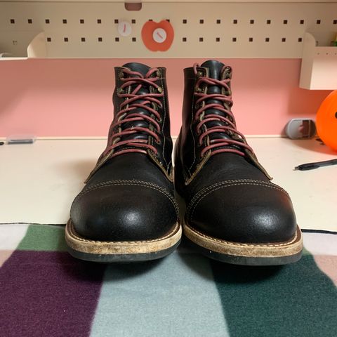 View photo of Truman Cap Toe Boot in Horween Black Waxed Flesh