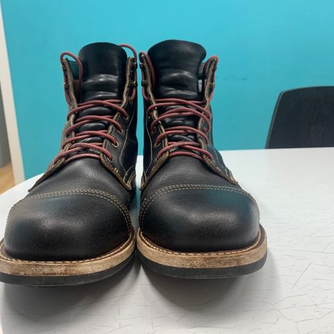 View photo of Truman Cap Toe Boot in Horween Black Waxed Flesh