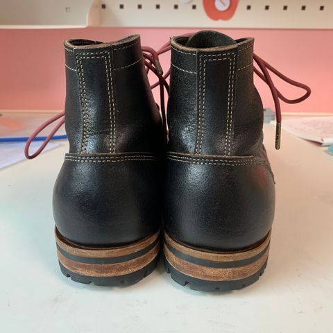 Truman Cap Toe Boot in Horween Black Waxed Flesh