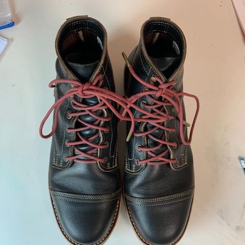 Truman Cap Toe Boot in Horween Black Waxed Flesh
