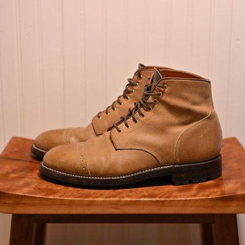 Grant Stone Garrison Boot in C.F. Stead Natural Waxy Commander Suede