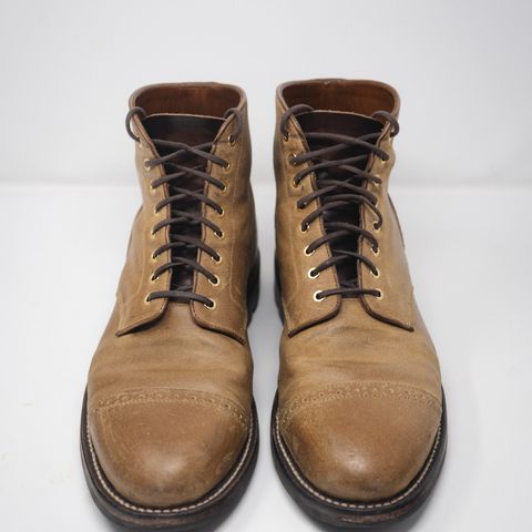 Grant Stone Garrison Boot in C.F. Stead Natural Waxy Commander Suede
