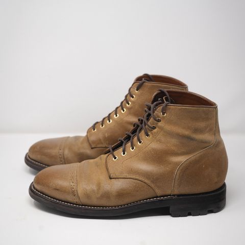 Grant Stone Garrison Boot in C.F. Stead Natural Waxy Commander Suede