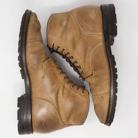 Grant Stone Garrison Boot in C.F. Stead Natural Waxy Commander Suede