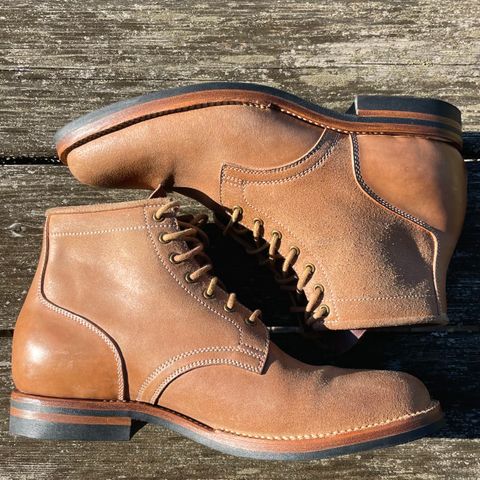 Flame Panda Service Boot in Natural Roughout Horsebutt