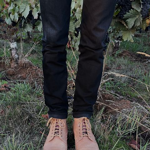 Flame Panda Service Boot in Natural Roughout Horsebutt
