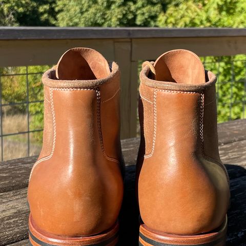 Flame Panda Service Boot in Natural Roughout Horsebutt