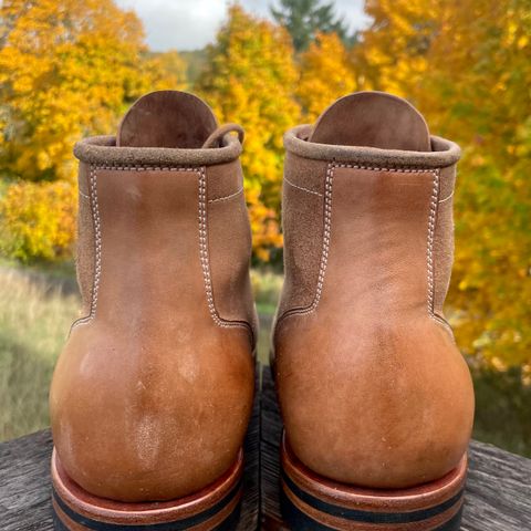 Flame Panda Service Boot in Natural Roughout Horsebutt
