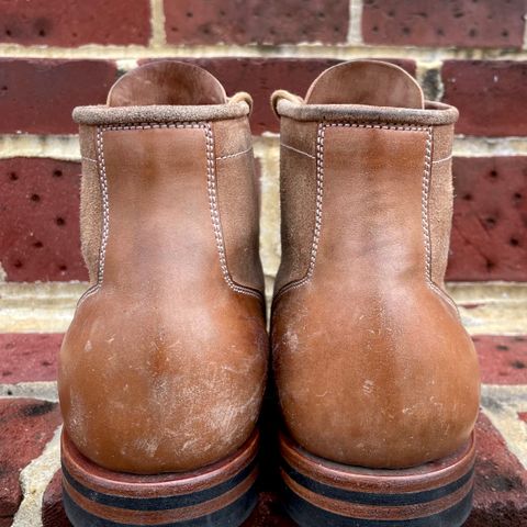 Flame Panda Service Boot in Natural Roughout Horsebutt