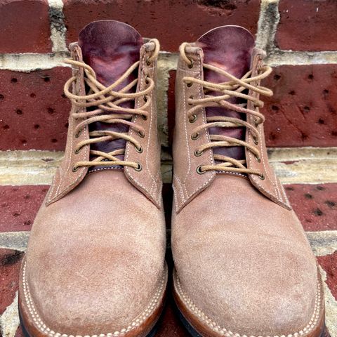 Flame Panda Service Boot in Natural Roughout Horsebutt
