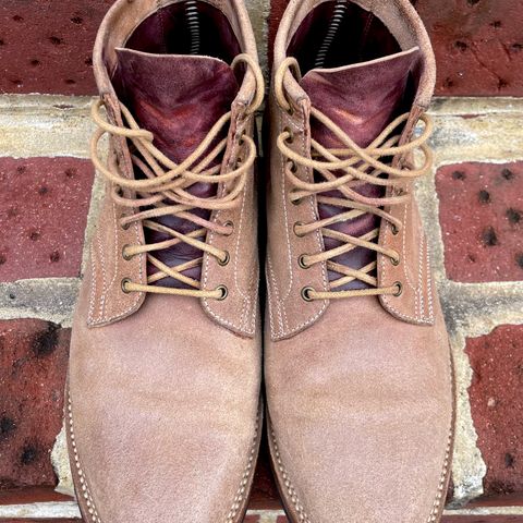 Flame Panda Service Boot in Natural Roughout Horsebutt