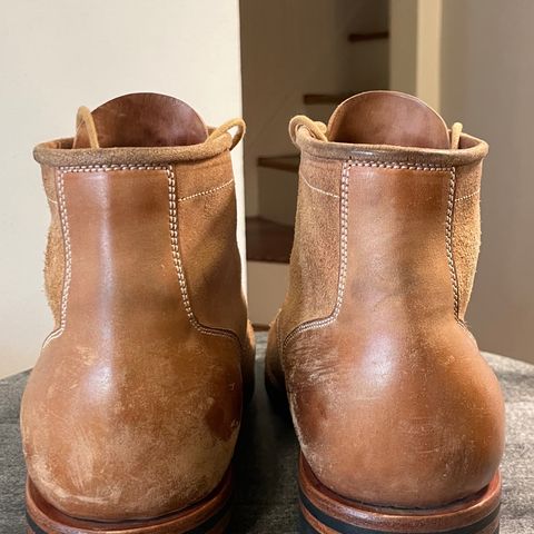 Flame Panda Service Boot in Natural Roughout Horsebutt