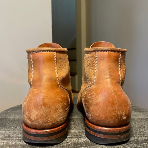 Flame Panda Service Boot in Natural Roughout Horsebutt