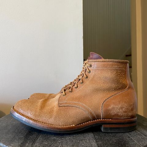 Flame Panda Service Boot in Natural Roughout Horsebutt