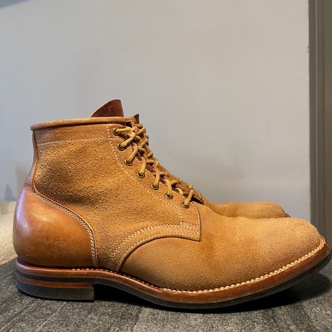 Flame Panda Service Boot in Natural Roughout Horsebutt