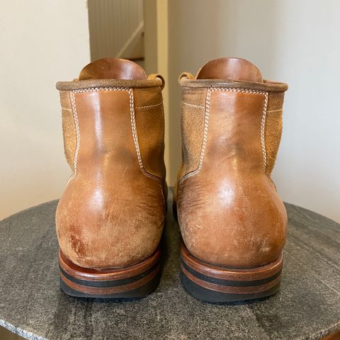 Flame Panda Service Boot in Natural Roughout Horsebutt