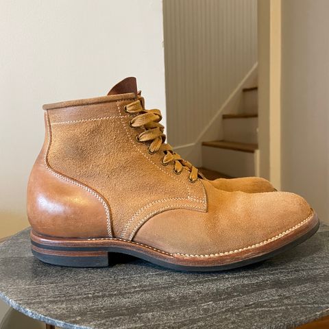 Flame Panda Service Boot in Natural Roughout Horsebutt
