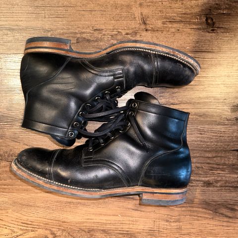 Viberg Service Boot in Horween Black Chromexcel