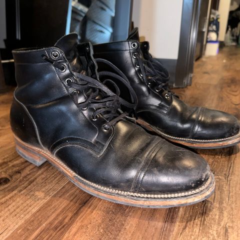 View photo of Viberg Service Boot in Horween Black Chromexcel