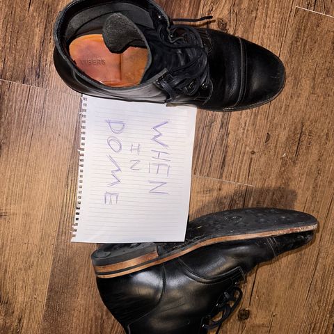 View photo of Viberg Service Boot in Horween Black Chromexcel