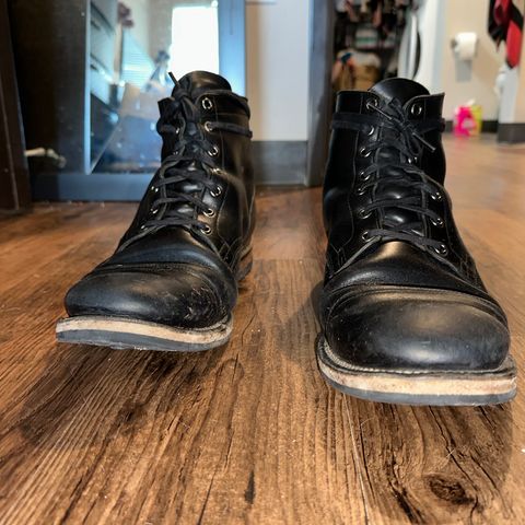 View photo of Viberg Service Boot in Horween Black Chromexcel