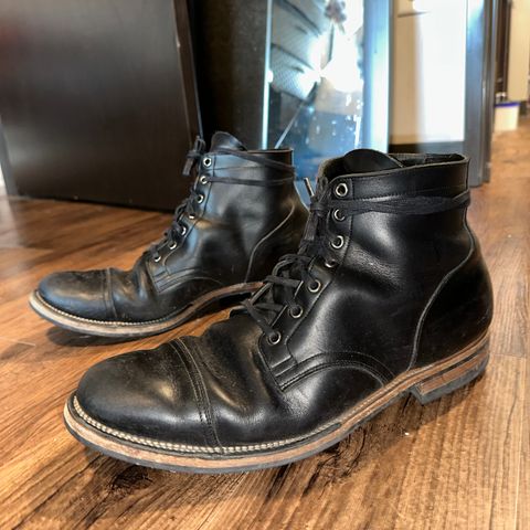 View photo of Viberg Service Boot in Horween Black Chromexcel