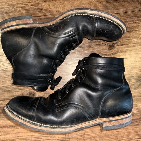 View photo of Viberg Service Boot in Horween Black Chromexcel