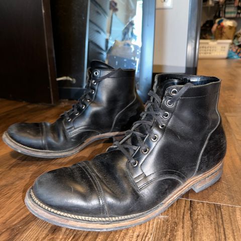 View photo of Viberg Service Boot in Horween Black Chromexcel