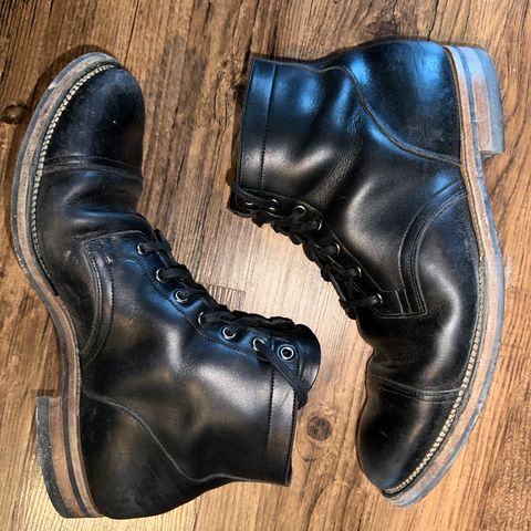 View photo of Viberg Service Boot in Horween Black Chromexcel