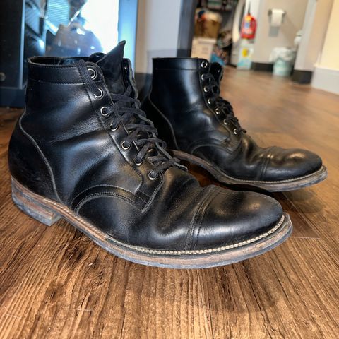 View photo of Viberg Service Boot in Horween Black Chromexcel