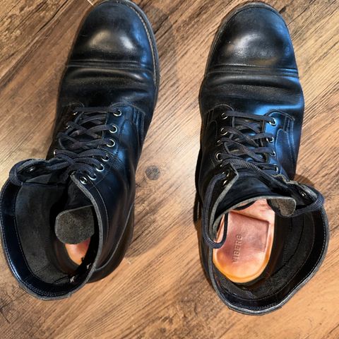 View photo of Viberg Service Boot in Horween Black Chromexcel