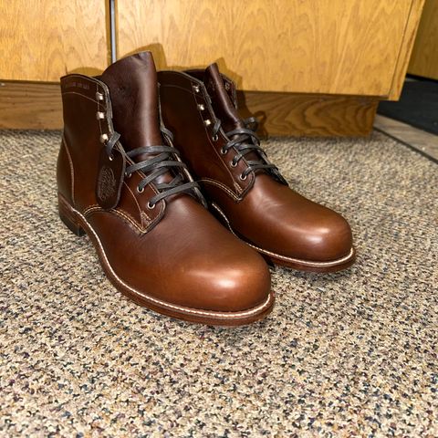 Wolverine 1000 Mile Plain-Toe Boot in Horween Brown Chromexcel