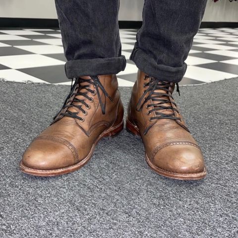 View photo of Oak Street Bootmakers Trench Boot in Horween Natural Chromexcel