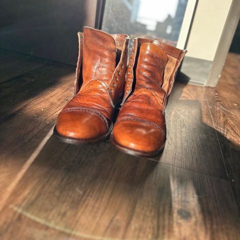 View photo of Oak Street Bootmakers Trench Boot in Horween Natural Chromexcel