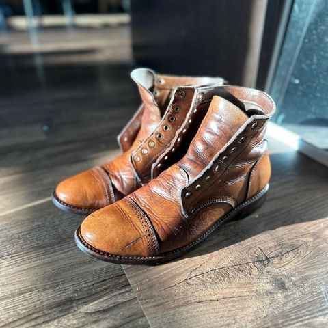 View photo of Oak Street Bootmakers Trench Boot in Horween Natural Chromexcel