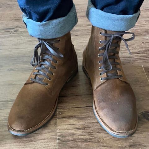 Oak Street Bootmakers Trench Boot in Horween Natural Chromexcel Roughout