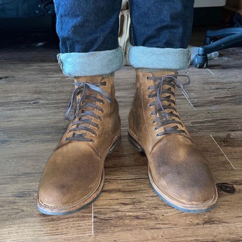 Oak Street Bootmakers Trench Boot in Horween Natural Chromexcel Roughout
