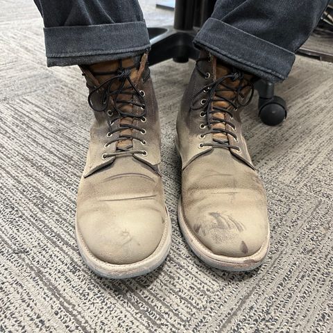 Oak Street Bootmakers Trench Boot in Horween Natural Chromexcel Roughout