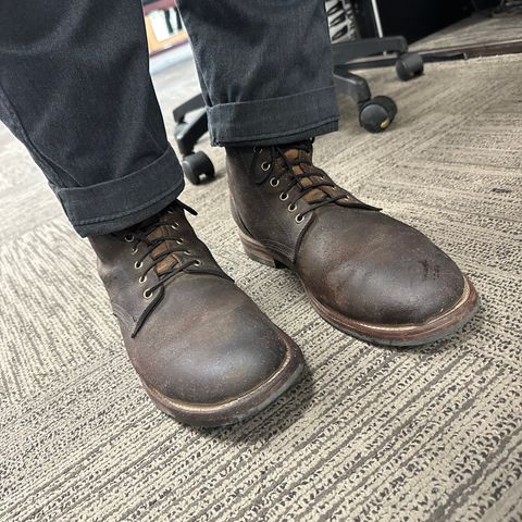 Oak Street Bootmakers Trench Boot in Horween Natural Chromexcel Roughout