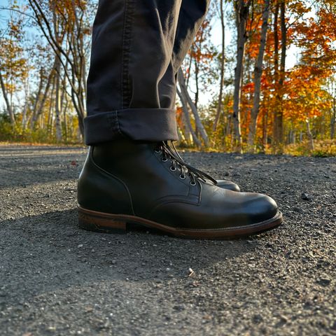 Viberg Service Boot in Horween Black Chromexcel