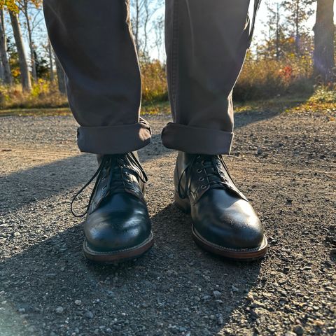 Viberg Service Boot in Horween Black Chromexcel