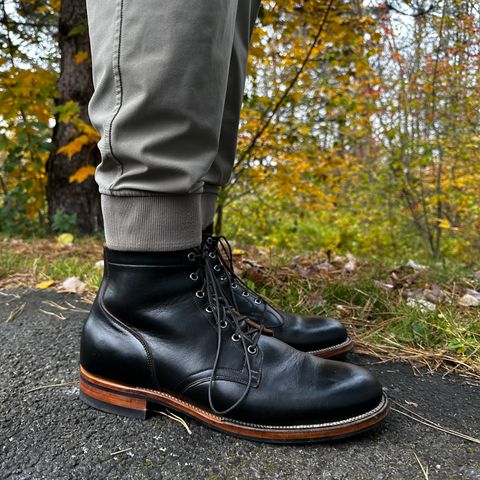 Viberg Service Boot in Horween Black Chromexcel